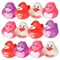 ArtCreativity: Valentine's Day - 2" Rubber Duckies - 12 Pack - Pink-Purple-Red-White, Love Themed Cute Bath Toys, Pool & Water Play, Party Favors